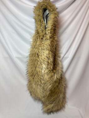 J.Crew Faux Fur Stole Scarf with Plaid Lining